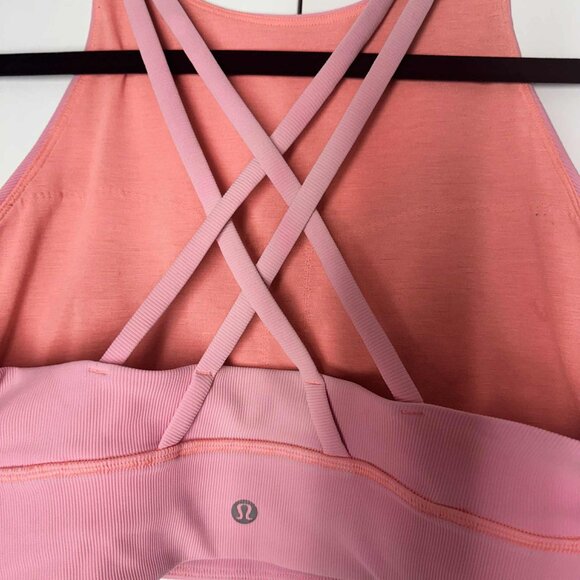 Lululemon Women Sports bra Active Gym Pink LARGE - Picture 6 of 6